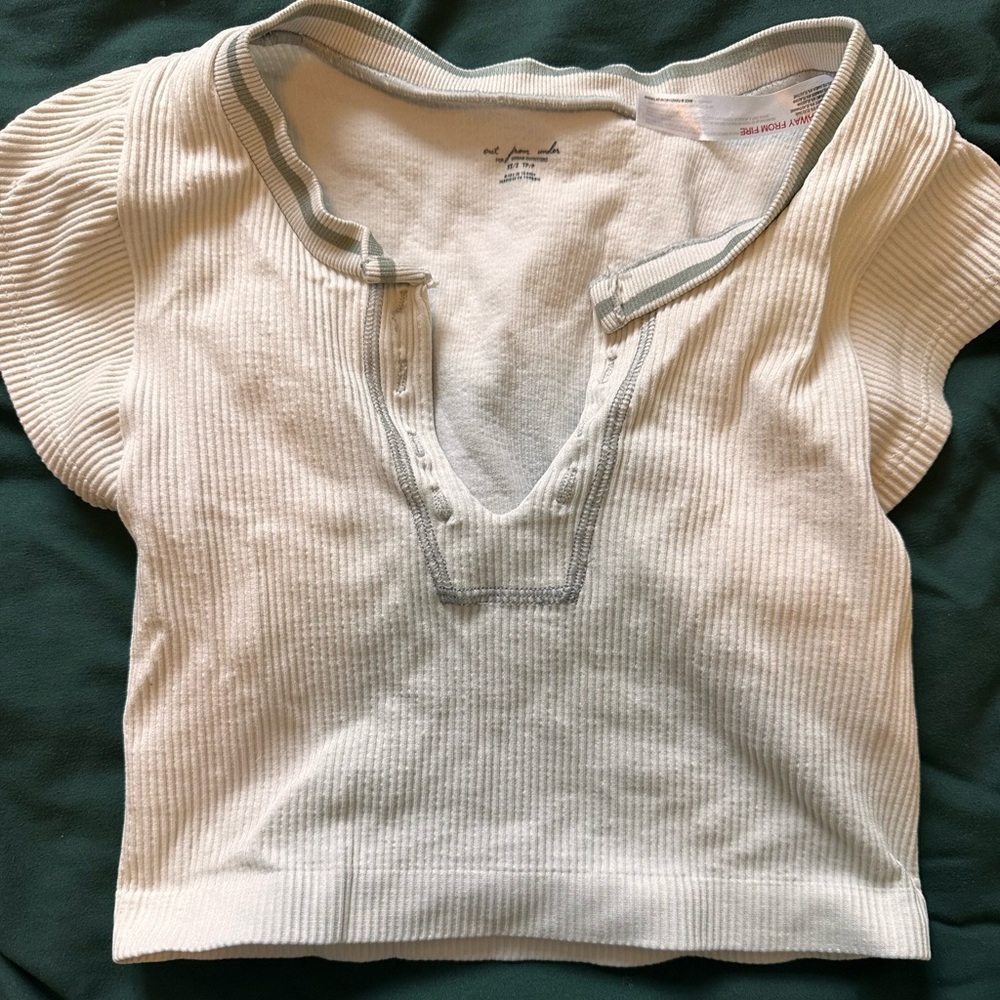 Urban Outfitters, Out from Under Cropped Tee; White; Size XS/S